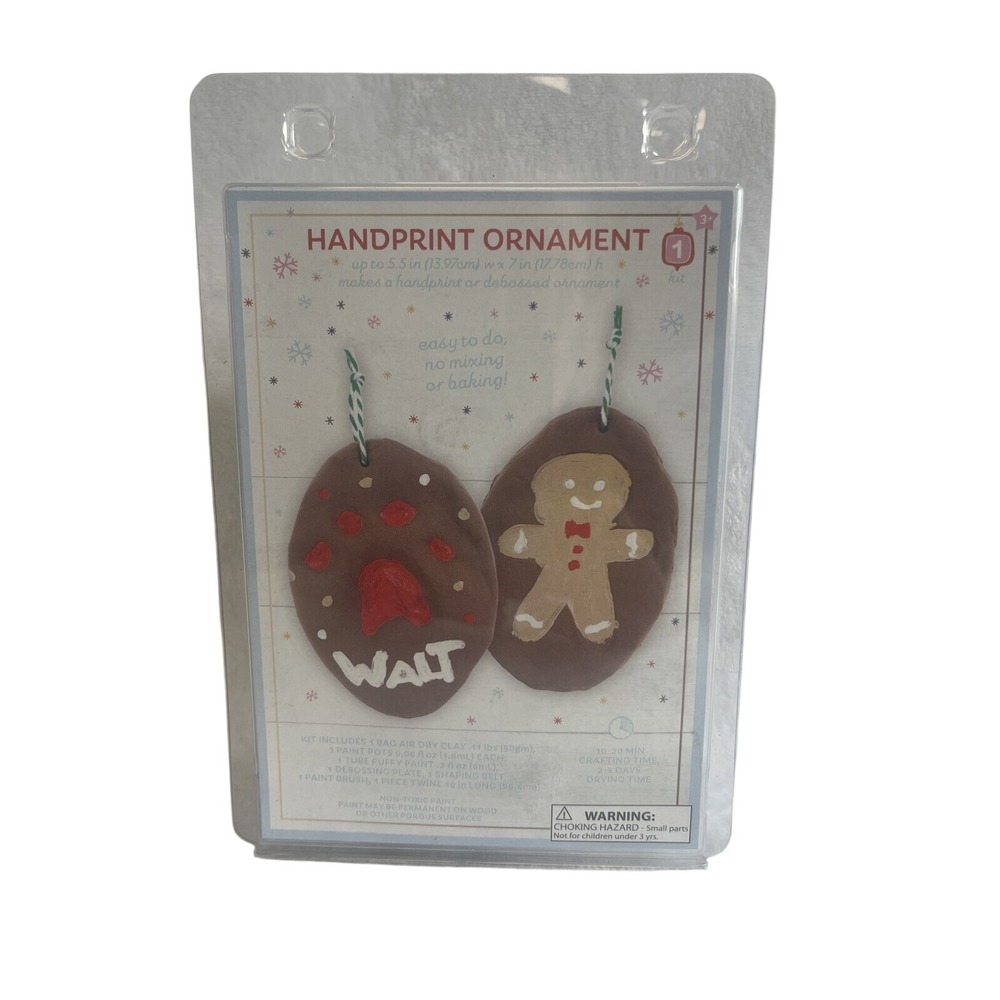 Handprint‎ Ornament Kit DIY Craft Holiday Keepsake Gift New